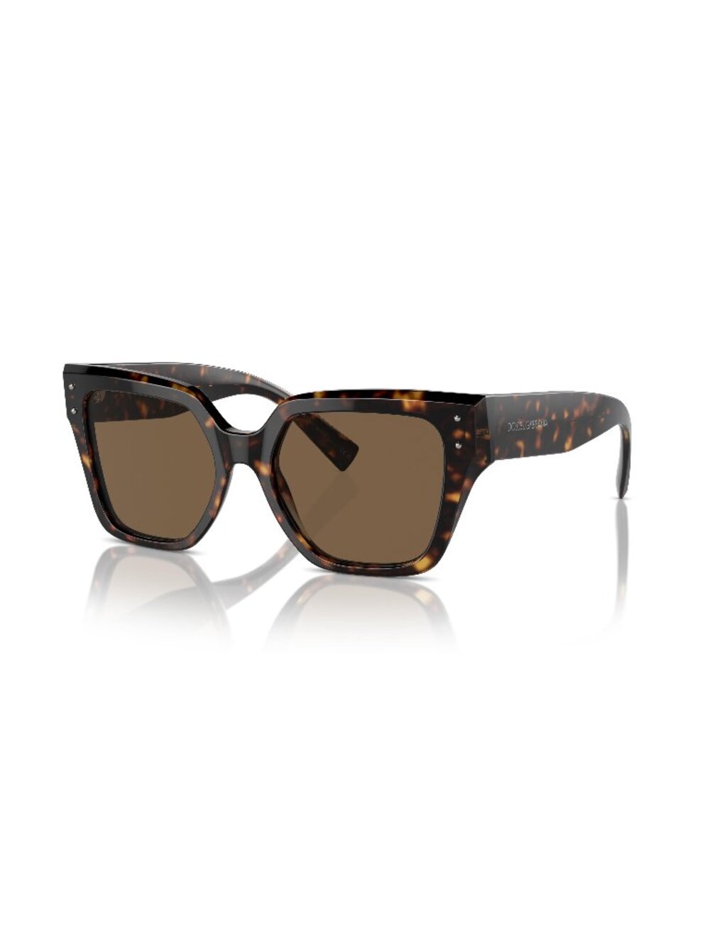 New Dolce&Gabbana Women's Sunglasses Havana Square Brown Lens Acetate Frame & 73